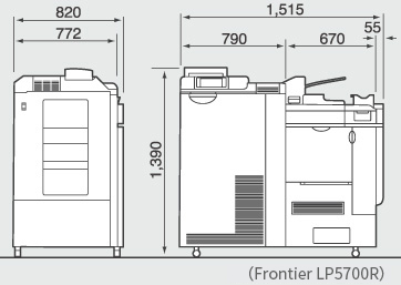 Frontier LP 5700R / 5500R产品规格，Frontier LP 5700R / 5500R外形图